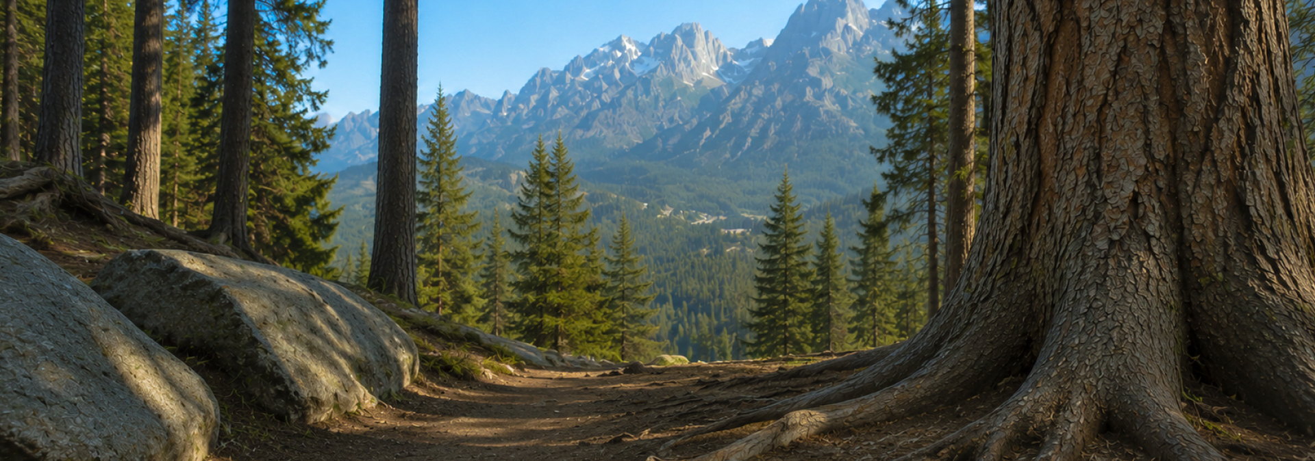 Mountain forest representing forestry spectral sensing applications