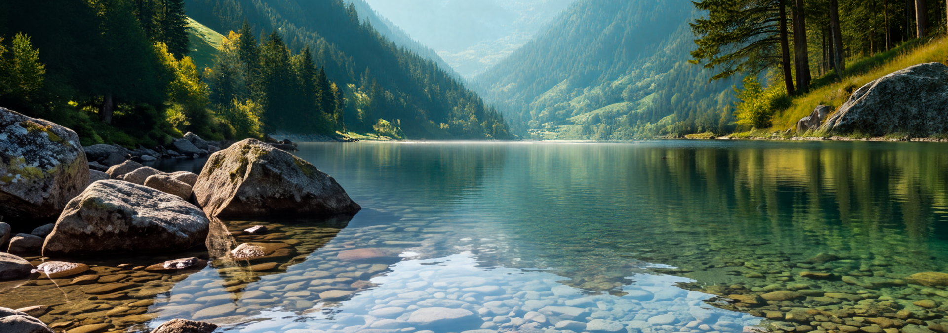 Mountain lake representing spectral water detection applications