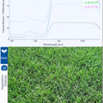 English iSpecField embedded software showing reflectance spectra and field camera data